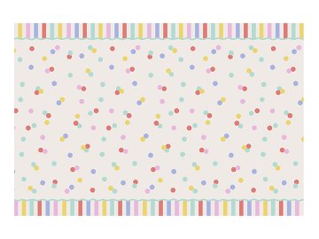 Paper tablecloth Confetti, mix, 180x120 cm