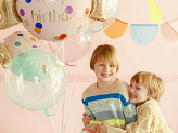 Boule ballon, 40cm, vert transparent
