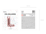 Folienballon Buchstabe ''L'', 35cm, roségold