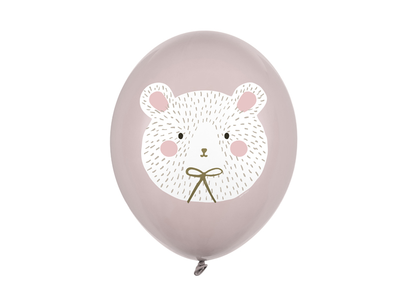 Latexballong – Isbjörn – pastell – grå – 30 cm