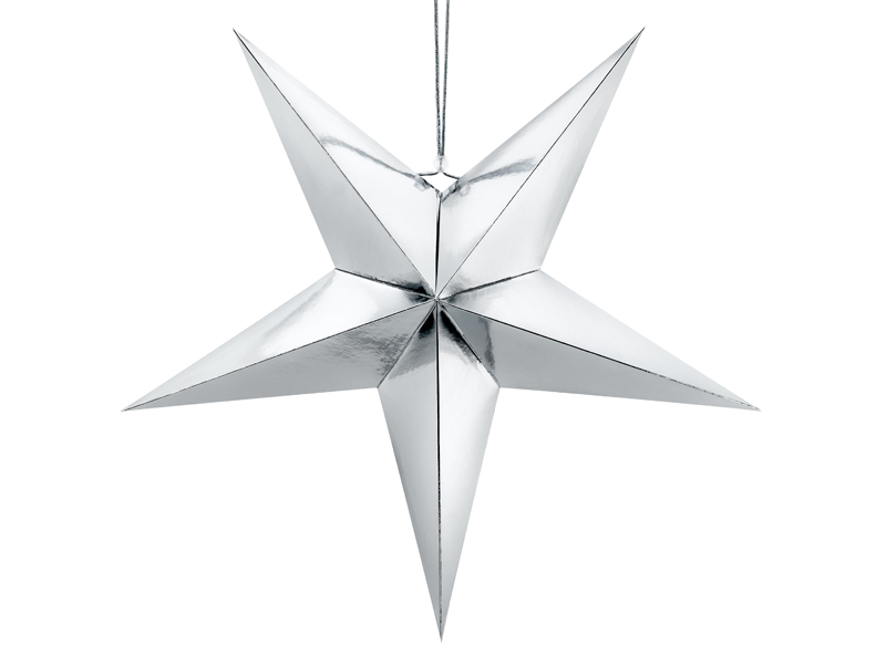 Stjärna – silver – 70 cm