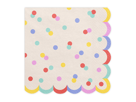Servietten Konfetti, 33x33 cm, Mix