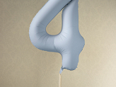 Foil Balloon Number ''4'', 86cm, misty blue