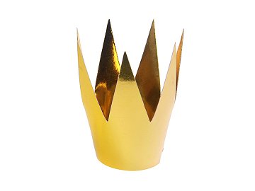 Party crowns, gold, 5.5cm (1 pkt / 3 pc.)