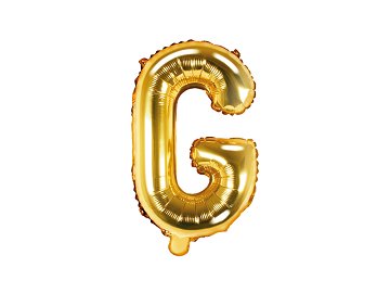 Balon foliowy Litera ''G'', 35cm, złoty