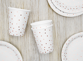 Cups Polka Dots, white, 260ml (1 pkt / 6 pc.)