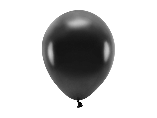 Balony Eco 26cm metalizowane, czarny (1 op. / 10 szt.)