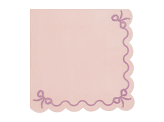 Ruffled napkins, 33x33 cm, light pink (1 pkt / 12 pc.)
