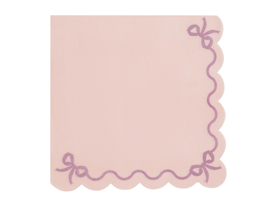 Ruffled napkins, 33x33 cm, light pink (1 pkt / 12 pc.)