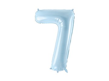 Foil Balloon Number ''7'', 72cm, light blue