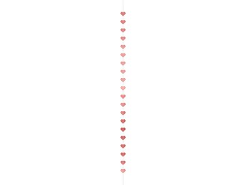 Garland Hearts, rosegold, 3 m