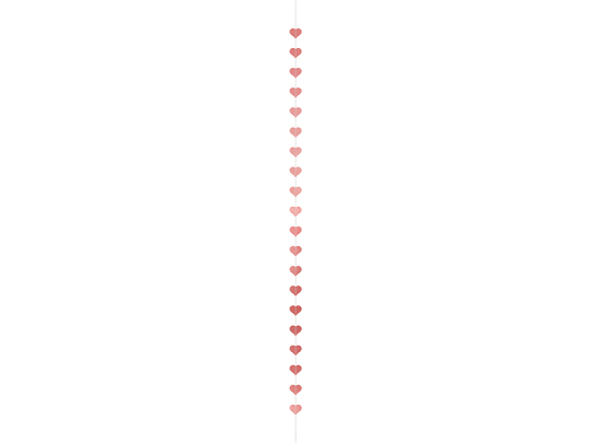 Garland Hearts, rosegold, 3,5 m