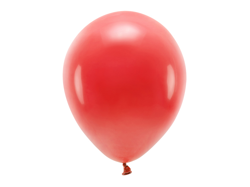 Latexballong ECO – pastell – röd – 30 cm – 10-pack