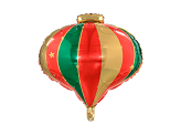 Ballon en Mylar Boule de Noël, 51x49cm, mélange