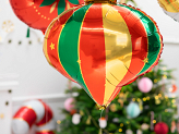 Ballon en Mylar Boule de Noël, 51x49cm, mélange