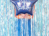 Foil balloon Happy Birthday, 40cm, navy blue