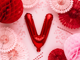 Balon foliowy Litera ''V'', 35cm, czerwony