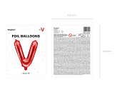 Folienballon Buchstabe ''V'', 35cm, rot
