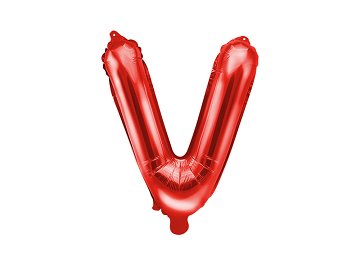 Ballon en Mylar Lettre ''V'', 35cm, rouge