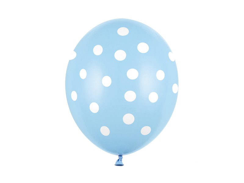 Latexballong – Prickar – pastell – babyblå – 30 cm