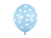 Balony 30cm, Kropki, Pastel Baby Blue (1 op. / 50 szt.)