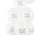 Balony 30 cm, Chrzest Święty, Pastel Pure White (1 op. / 6 szt.)