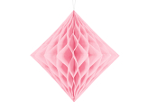 Diamant en papier de soie, rose clair, 30 cm
