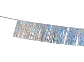 Girlanda foliowa frędzle, 300x12,5 cm, holograficzny