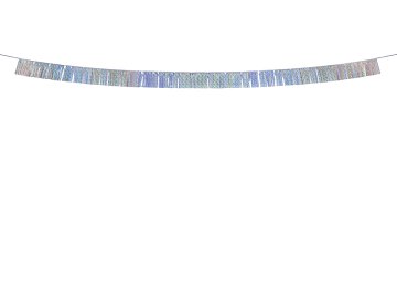 Girlanda foliowa frędzle, 300x12,5 cm, holograficzny