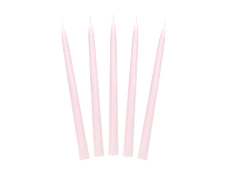 Taper candles, matt, light pink, 24cm (1 pkt / 10 pc.) shop