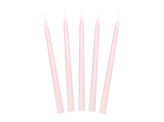Taper candles, matt, light pink, 24cm (1 pkt / 10 pc.)