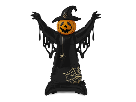Foil Standing Balloon Scarecrow XXL, 111.5x152 cm, black