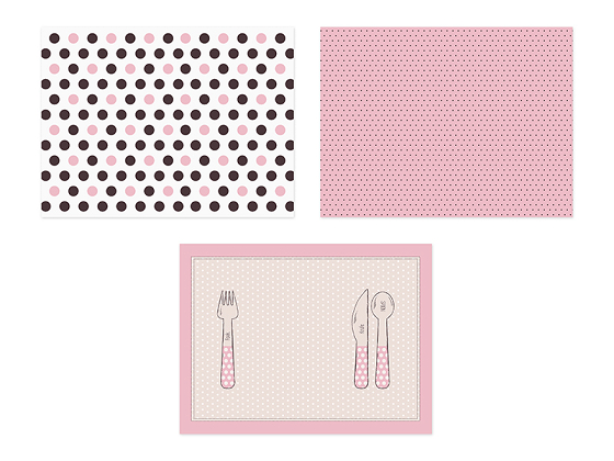 Podkładki papierowe Sweets, mix, 40x30 cm (1 op. / 6 szt.)