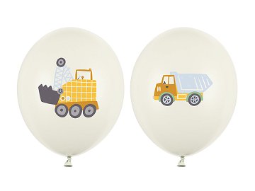 Ballons 30 cm, Véhicules de construction, melangé (1 pqt. / 50 pc.)