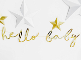Banner Little Star - Hallo Baby, gold, 18x70cm