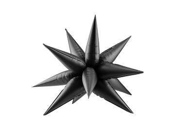 Balon foliowy Gwiazda 3D, 70cm, czarny