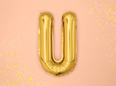 Folienballon Buchstabe ''U'', 35cm, gold