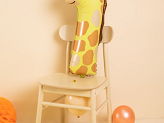 Folienballon Ziffer 1 - Giraffe, 42x90 cm, Mix