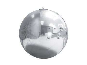 Aufblasbarer Spiegelball, silber, ca. 120 cm