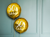 Ballon Mylar 30e anniversaire, or, 45cm