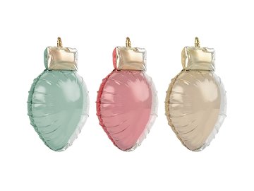 Balon foliowy Lampki choinkowe, 100x60 cm, zielono-czerwono-złote (1 op. / 3 szt.)