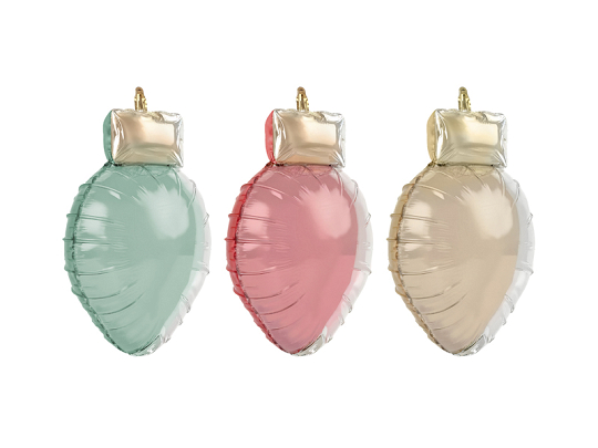 Balon foliowy Lampki choinkowe, 100x60 cm, zielono-czerwono-złote (1 op. / 3 szt.)