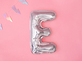 Folienballon Buchstabe ''E'', 35cm, holografisch