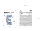 Folienballon Buchstabe ''E'', 35cm, holografisch