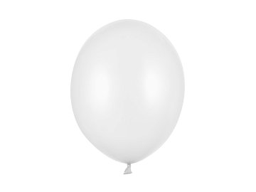 Ballons 30 cm, Blanc pur métallique (1 pqt. / 50 pc.)