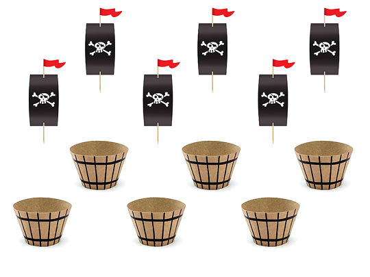 Set à muffins Pirates (1 pqt. / 6 pc.)