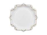 Decorative Paper Plates with Ornament, White, 26cm (1 pkt / 6 pc.)