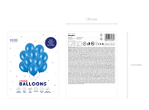 Ballons 30 cm, Bleu métallisé (1 pqt. / 10 pc.)