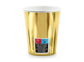 Paper cups 40th Birthday, gold, 220ml (1 pkt / 6 pc.)