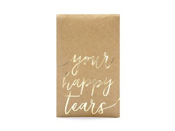 Pocket tissues Your happy tears, gold, 7.5x12cm (1 pkt / 10 pc.)